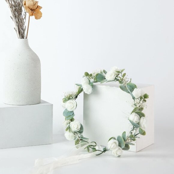 Flower Crown Floral Wreath Headband Wedding Festival Photo Props Womens main image 4